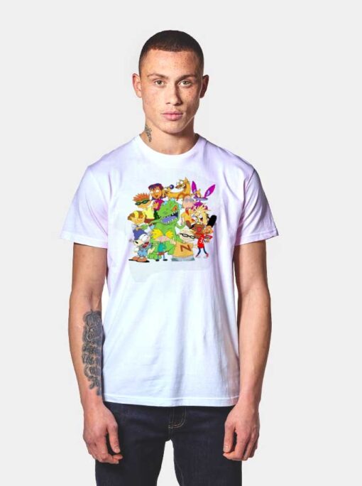 Nickelodeon Cartoon Mash Up Characters T Shirt