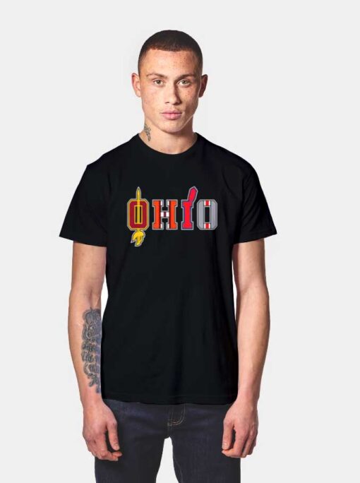 OHIO All Word Logo T Shirt