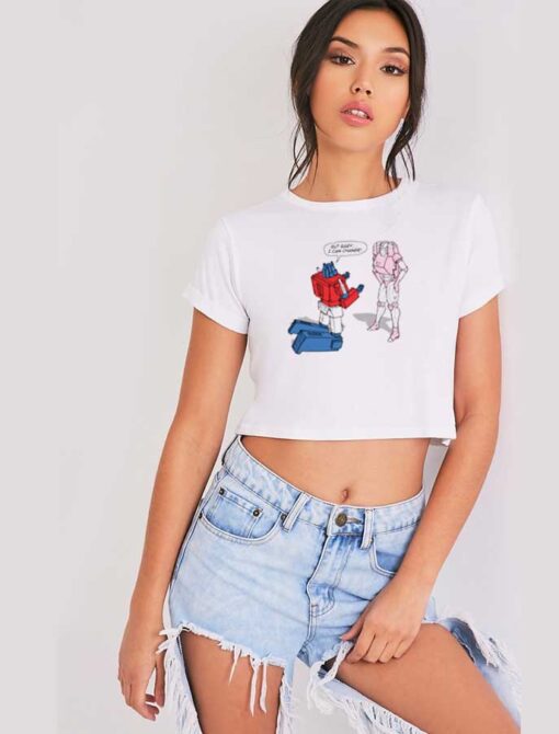 Optimus Prime Transformers Cartoon Crop Top Shirt