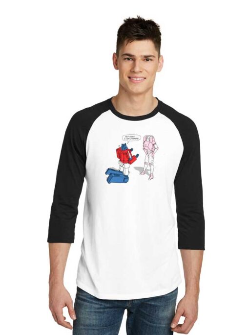 Optimus Prime Transformers Cartoon Raglan Tee