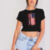 Ping Pong Patriotic USA Flag Crop Top Shirt