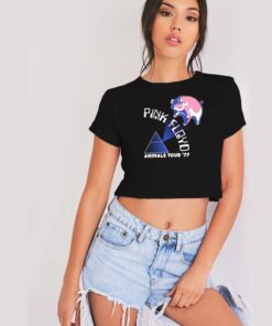 Pink Floyd Animals Tour 77 Pig Crop Top Shirt