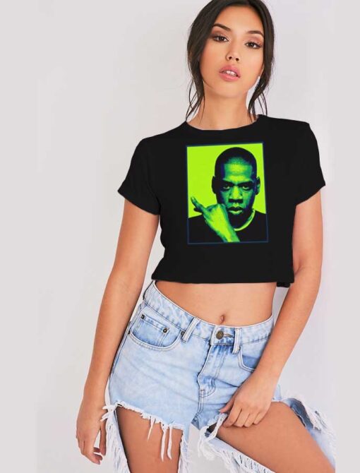 Rapper Jay Z Photo Shot Retro Crop Top Shirt