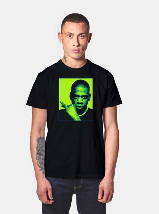 Rapper Jay-Z Photo Shot Retro T Shirt