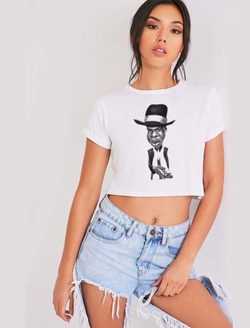 Reasonable Doubt Cartoon Jay-Z Crop Top Shirt