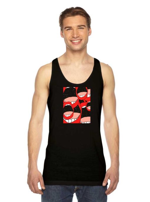 Red Lips Group Space Tank Top