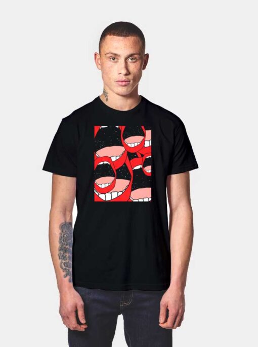 Red Lips Group Space T Shirt