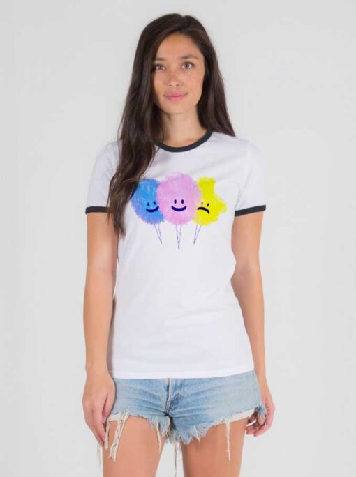 Sad Cotton Candy Not So Dandy Ringer Tee