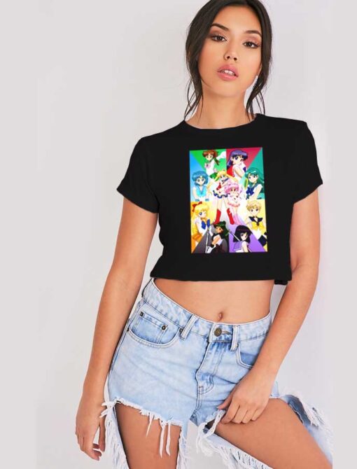 Sailor Guardians Sailor Moon Anime Crop Top Shirt