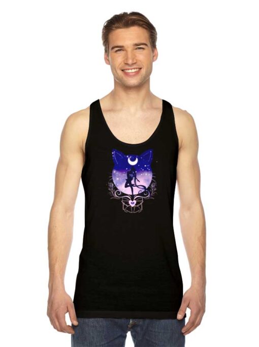 Sailor Moon Fight like a girl Cat Tank Top