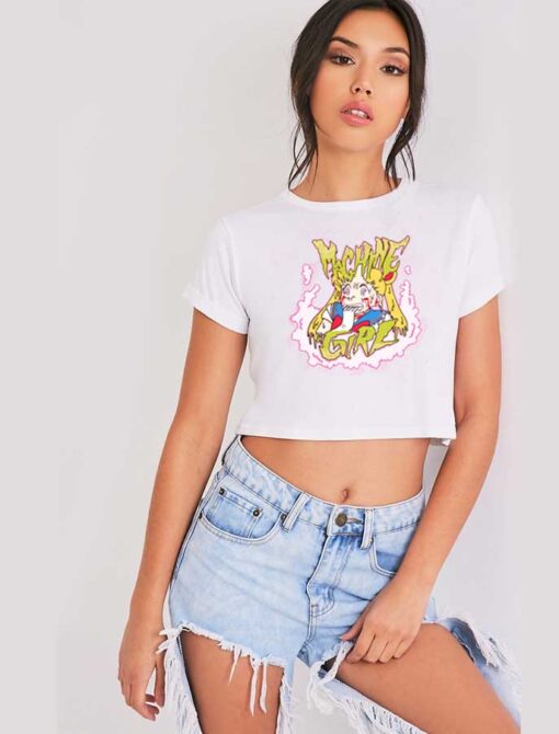 Sailor Moon Machine Girl Scared To Death Crop Top Shirt