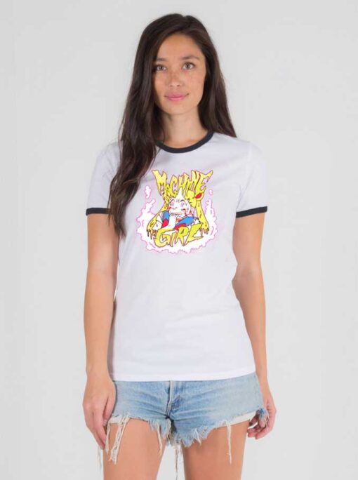 Sailor Moon Machine Girl Scared To Death Ringer Tee