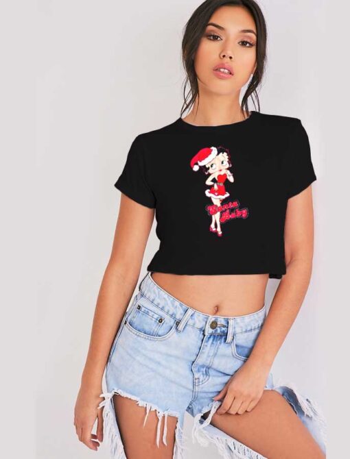 Santa Baby Betty Boop Christmas Costume Crop Top Shirt