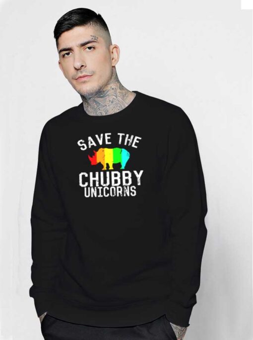 Save the Chubby Unicorns Rhino Sweatshirt