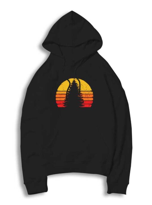 Solitary Pine Tree Sunset Hoodie