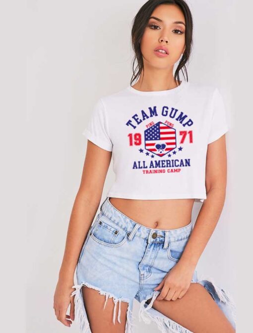 Team Gump All American Ping Pong 1971 Crop Top Shirt