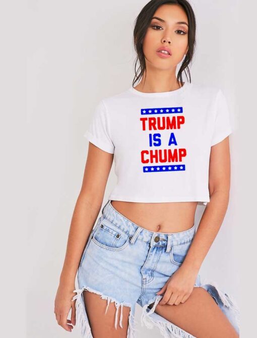 Trump Who Built The Cages Joe President Crop Top Shirt