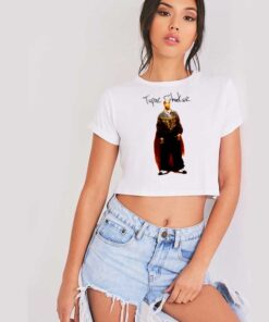 Tupac Shakur Baggy Logo Crop Top Shirt