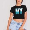 Urban New York City Skyline Statue Crop Top Shirt