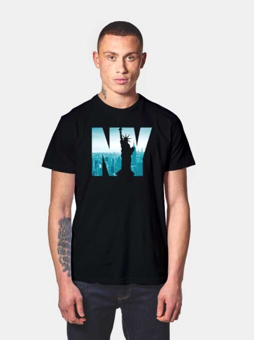 Urban New York City Skyline Statue T Shirt