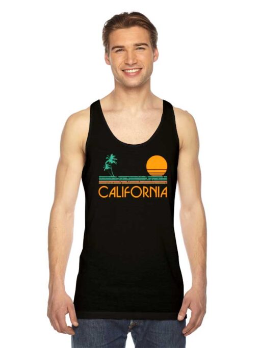 Vintage California Beach Sunset Tank Top