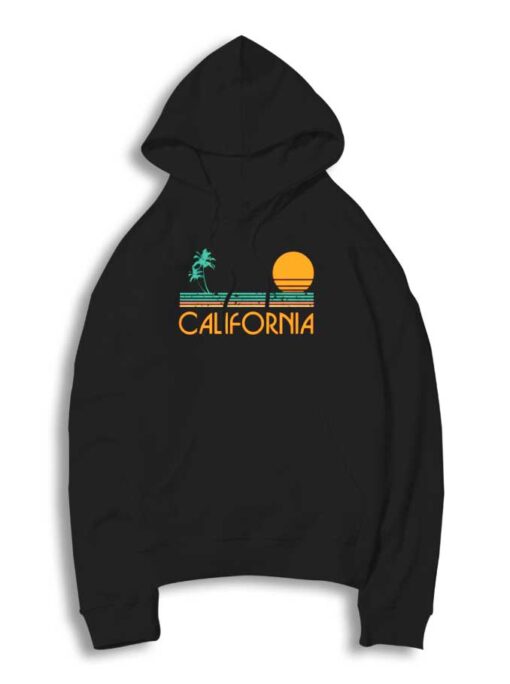 Vintage California Beach Sunset Hoodie