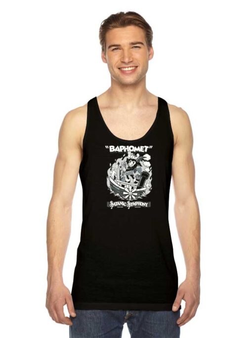 Vintage Cartoon Baphomet Satanic Symphony Tank Top