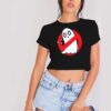 Vintage Ghostbusters Emo Banned Sign Crop Top Shirt