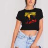 Vintage Janis Joplin Peace Hippie Crop Top Shirt