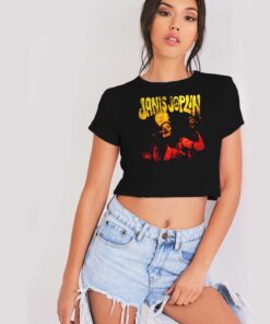 Vintage Janis Joplin Peace Hippie Crop Top Shirt