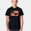 Vintage US Flag Cock Fight Battle T Shirt