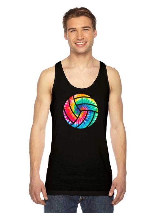 Volleyball Tie Dye Blue Purple Tank Top