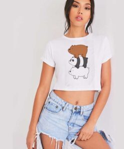 We Bare Bears Mountain Crop Top Shirt