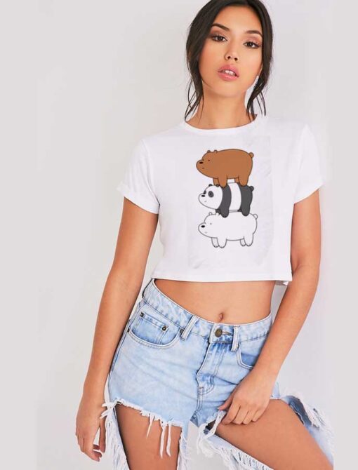 We Bare Bears Mountain Crop Top Shirt