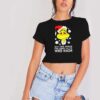 Why That Grinch Even Smoked Santa Hat Crop Top Shirt