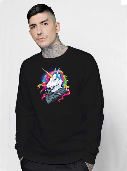 Badass Unicorn Rider Punk Jacket Sweatshirt