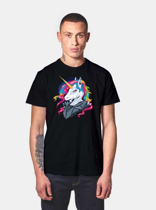 Badass Unicorn Rider Punk Jacket T Shirt