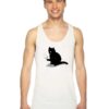 Black Cat Catching a Bird Tank Top