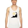 Black Cat With Moon Under The Moon Tank Top