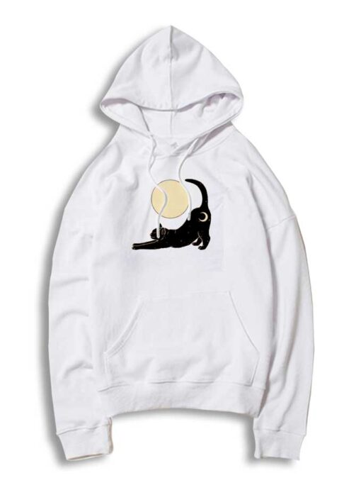 Black Cat With Moon Under The Moon Hoodie