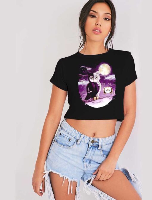 Blank Infinity The Owl Ukiyo-e Crop Top Shirt