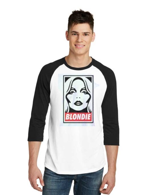 Blondie Debbie Harry Obey Raglan Tee