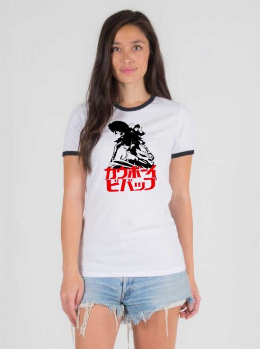 Cowboy Bebop Japanese Classic Anime Ringer Tee