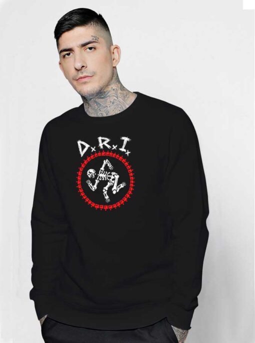 DRI Dirty Rotten Imbeciles Logo Skeleton Sweatshirt