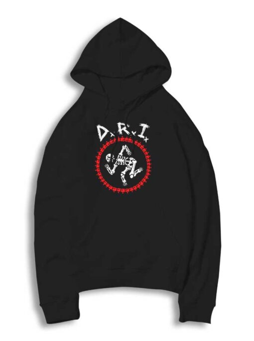 DRI Dirty Rotten Imbeciles Logo Skeleton Hoodie