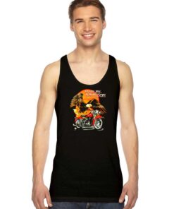 Eagle On Sunset Harley Davidson Tank Top