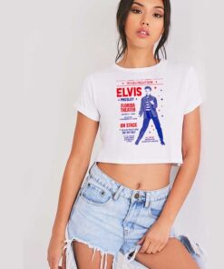 Elvis Presley Poster Vintage Crop Top Shirt