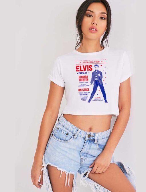 Elvis Presley Poster Vintage Crop Top Shirt