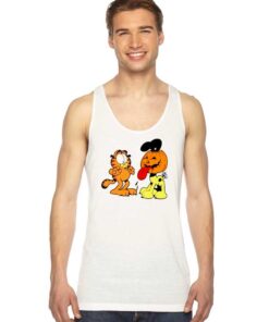 Garfield Halloween Pumpkin Cartoon Tank Top