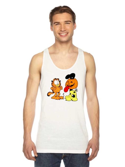 Garfield Halloween Pumpkin Cartoon Tank Top